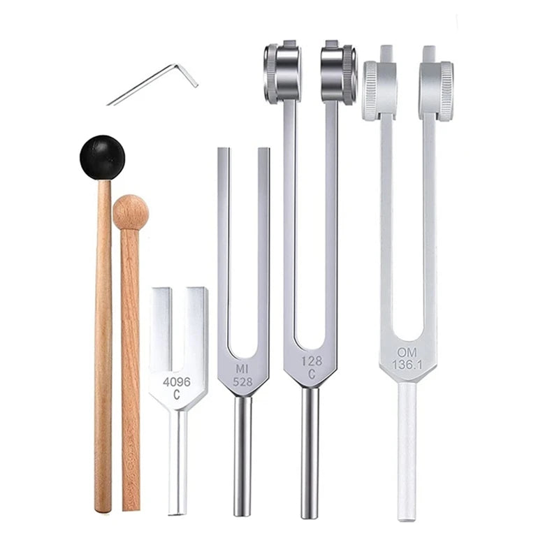 🎵 4-Piece Healing Tuning Fork Set – Relax, Rebalance, Restore