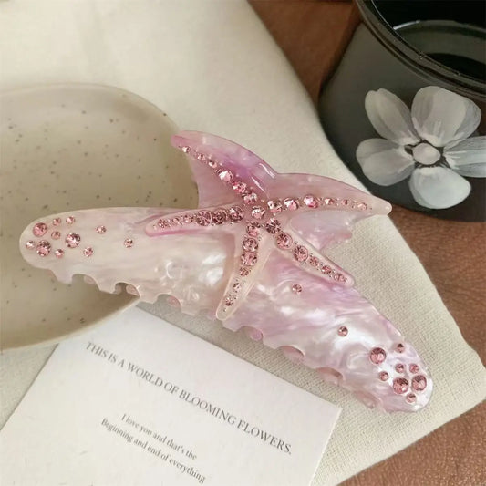 Large Diamond Starfish Hair Clip