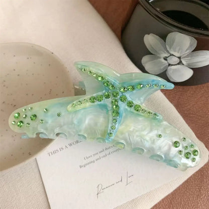 Large Diamond Starfish Hair Clip