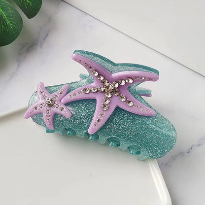 Large Diamond Starfish Hair Clip